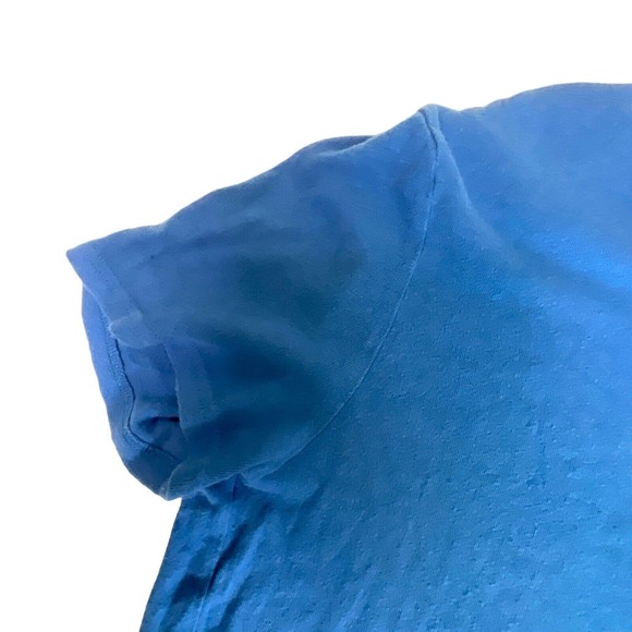 Lot of 2 Penguin Men Sz L Linen Cotton Blend Polo Shirts Blue Embroidered Logo - Picture 4 of 13